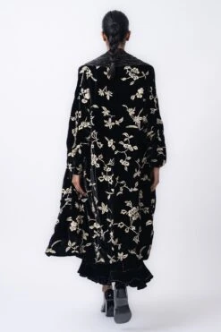 Peachoo Black Floral Embellished Velvet Jacket -Inca Style Shop 101023pea25 3