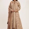 Nakul Sen Brown & Gold Embellished Jacket Set