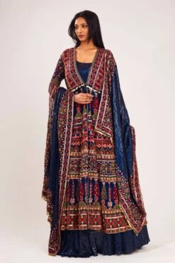 Nakul Sen Navy Embellished Jacket Set