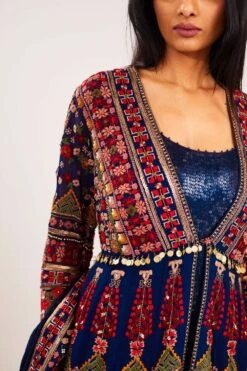 Nakul Sen Navy Embellished Jacket Set -Inca Style Shop 1035a 3