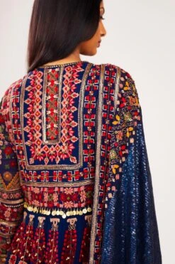Nakul Sen Navy Embellished Jacket Set -Inca Style Shop 1035a 5