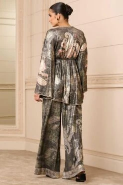 Tarun Tahiliani Black Printed Cape Set 7 Tarun Tahiliani Black Printed Cape Set -Inca Style Shop 10523ttd3 4