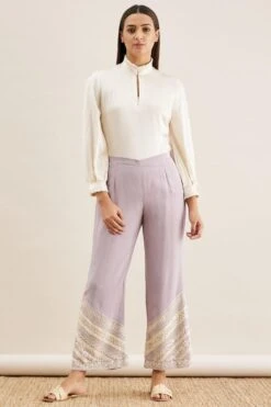 PATINE Lavender Gara Embroidered Pants