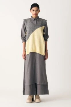 Three Hand Knitted Side Tie Sweater Vest