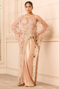 Tarun Tahiliani Aari Embellished Cape & Dress