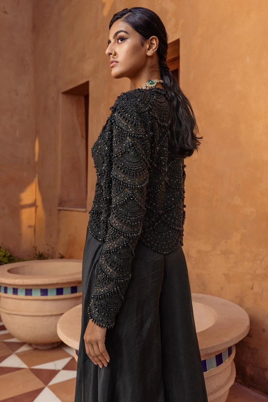 Ridhima Bhasin Black Embellished Jacket Set 6 Ridhima Bhasin Black Embellished Jacket Set - Image 6