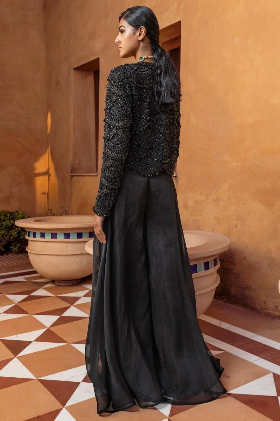 Ridhima Bhasin Black Embellished Jacket Set 7 Ridhima Bhasin Black Embellished Jacket Set - Image 7