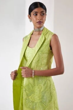 Mishru Lime Green Lesly Blazer Set 6 Mishru Lime Green Lesly Blazer Set -Inca Style Shop 120623mu02 3