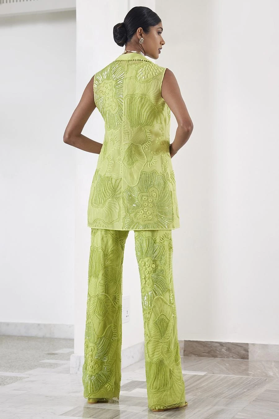 Mishru Lime Green Lesly Blazer Set 4 Mishru Lime Green Lesly Blazer Set - Image 4