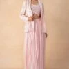 Mishru Pink Embellished Jacket Set