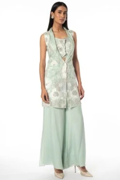 Mishru Green Floral Embroidered Cape Set 7 Mishru Green Floral Embroidered Cape Set -Inca Style Shop 1311mis2 3