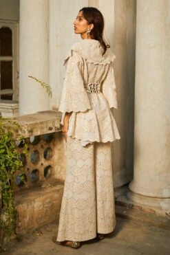 Twenty Nine Ivory Mirrorwork Flared Jacket 13 Twenty Nine Ivory Mirrorwork Flared Jacket -Inca Style Shop 13323tn2 7