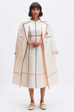 Kshitij Jalori Coconut Sorbet Trench Coat