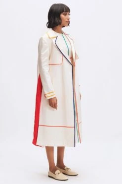Kshitij Jalori Coconut Sorbet Trench Coat -Inca Style Shop 1404kj14 3