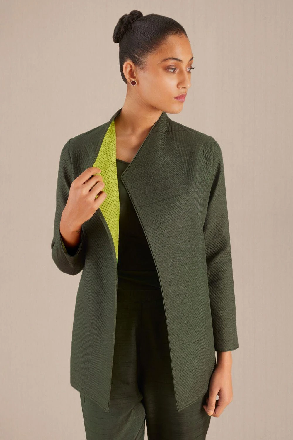 AMPM Olive Sanah Jacket 3 AMPM Olive Sanah Jacket - Image 3