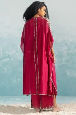 Ikai Persian Pink High Slit Cutwork Pants -Inca Style Shop 1411ik51 5