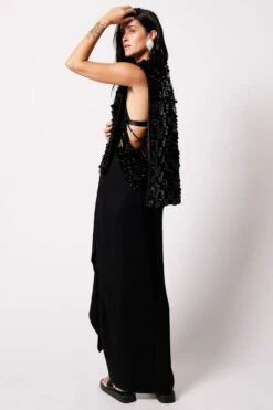 431-88 By Shweta Kapur Black Hand Embroidered Beaded Jacket 7 431-88 By Shweta Kapur Black Hand Embroidered Beaded Jacket -Inca Style Shop 1411sk7 4