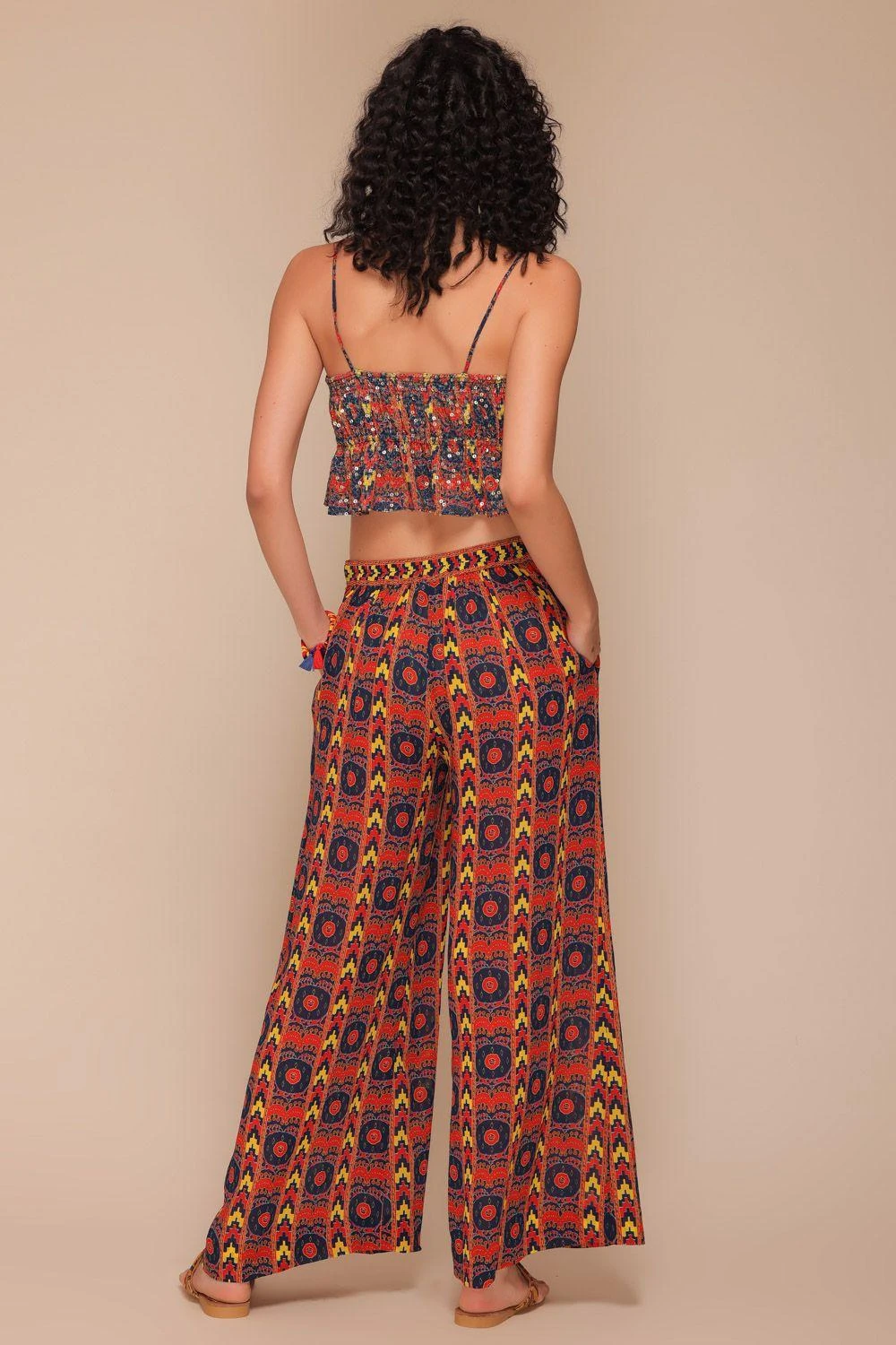 Payal Jain Multicoloured Abstract Printed Pants 3 Payal Jain Multicoloured Abstract Printed Pants - Image 3