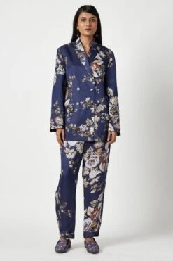 Payal Pratap Navy Agung Printed & Embellished Jacket