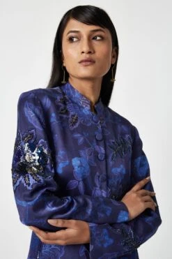 Payal Pratap Navy Bogor Printed Pants 6 Payal Pratap Navy Bogor Printed Pants -Inca Style Shop 15323ppj5 3