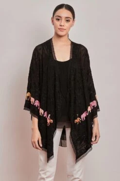 PATINE Black Parsi Gara Embroidered Overlay -Inca Style Shop 15398 3