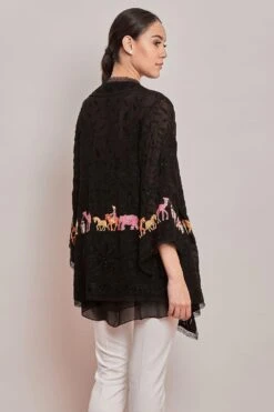 PATINE Black Parsi Gara Embroidered Overlay -Inca Style Shop 15398 4