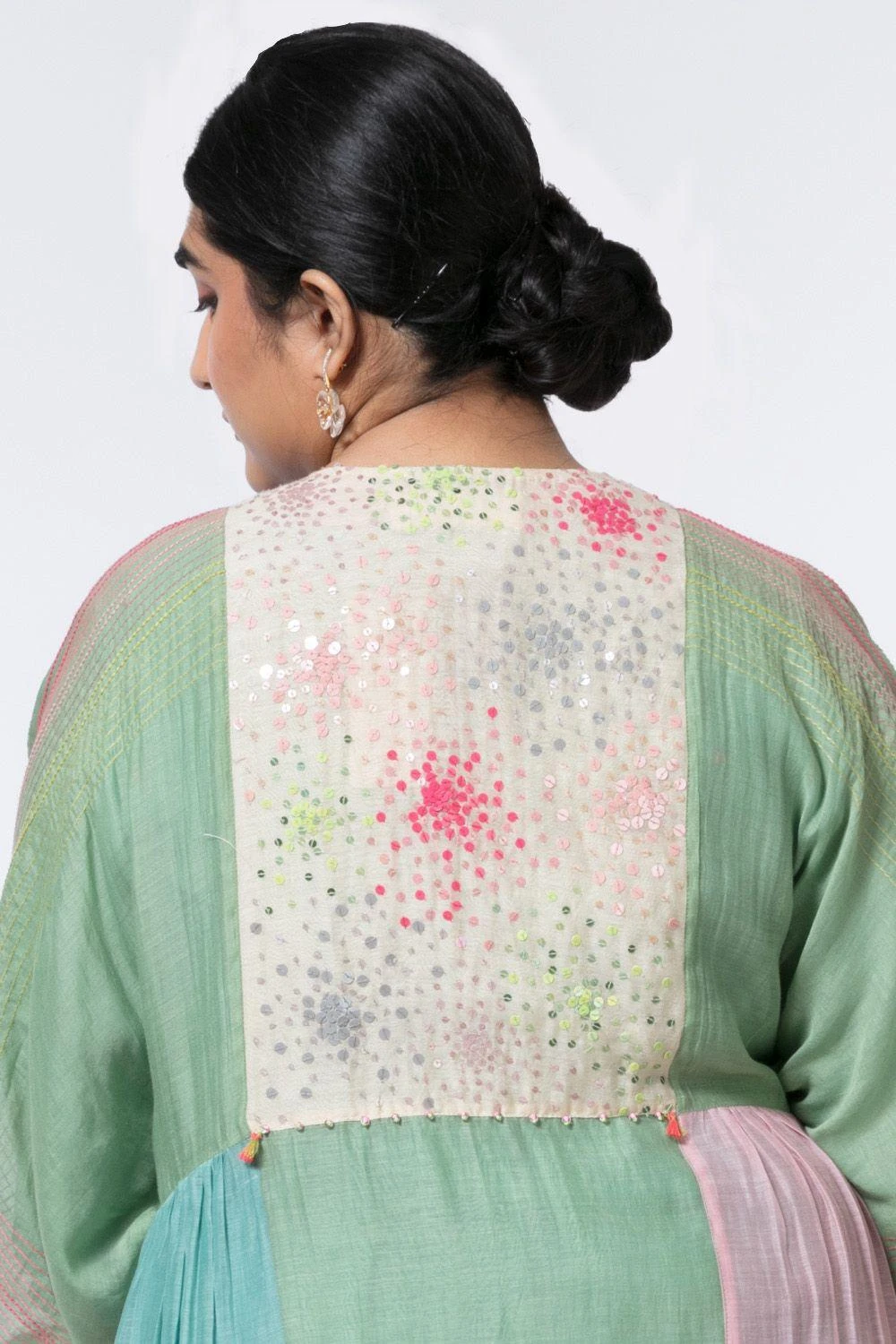Half Full Curve Chanderi Patchwork Overlay 5 Half Full Curve Chanderi Patchwork Overlay - Image 5