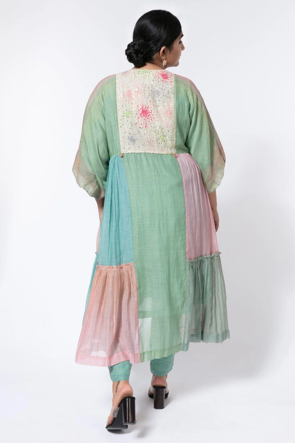 Half Full Curve Chanderi Patchwork Overlay 6 Half Full Curve Chanderi Patchwork Overlay - Image 6