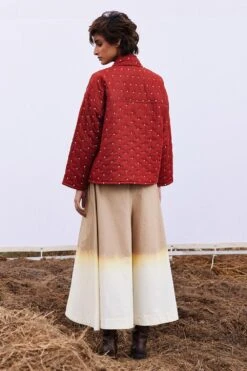 Khara Kapas Red Amber Mul-Cotton Jacket -Inca Style Shop 161223kk5 4