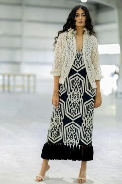 Pooja Keyur Orion White Bomber Jacket