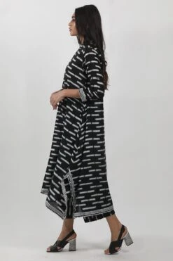 Krishna Mehta Black & White Tie-dye Tunic -Inca Style Shop 17723km7 3