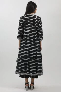 Krishna Mehta Black & White Tie-dye Tunic -Inca Style Shop 17723km7 4
