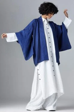 Chola Navy Nixie Linen Jacket