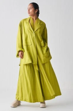 Three Lime Wide Sleeve Jacket