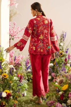 Chandrima Red Threadwork Jacket -Inca Style Shop 20032023ca42 4