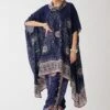 Rajdeep Ranawat Blue Floral Printed Dhoti Pants