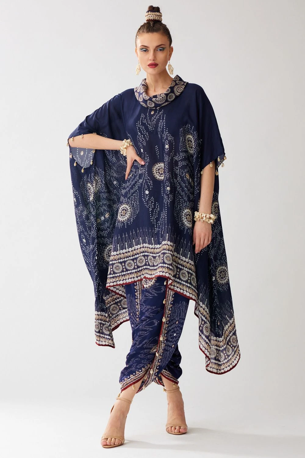 Rajdeep Ranawat Blue Floral Printed Dhoti Pants 1 Rajdeep Ranawat Blue Floral Printed Dhoti Pants