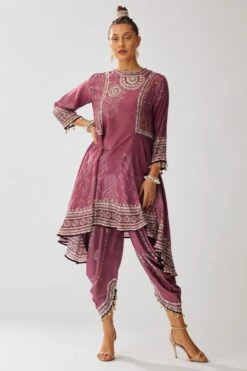 Rajdeep Ranawat Vintage Rose Floral Printed Dhoti Pants