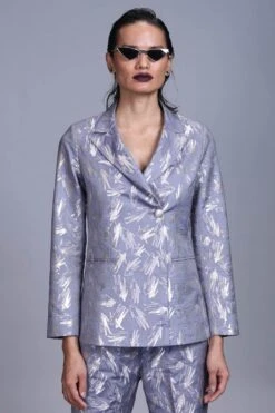 Hemang Agrawal Aatma Silver Brocade Jacket