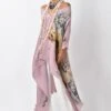 Kiran Uttam Ghosh Sunflower Printed Pink Wrap