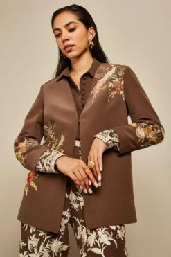 PATINE Mouse Grey Silk Crepe Jacket