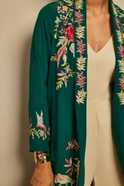 PATINE Emerald Green Embroidered Shrug -Inca Style Shop 204pa5 3