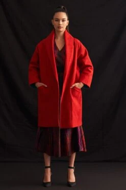 Amrich Keiko Woven Silk Quilted Coat