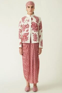 Payal Pratap Red Sipura Printed Skirt