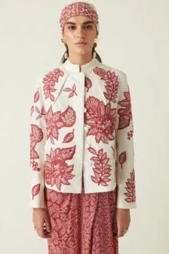 Payal Pratap Red Sipura Printed Skirt -Inca Style Shop 2111ppj2 3