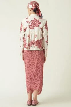 Payal Pratap Red Sipura Printed Skirt -Inca Style Shop 2111ppj2 5