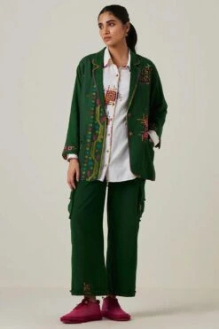 Sunira Designs Green Gulzaar Blazer