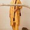 Sarang Kaur Mustard Yellow Hand Embroidered Jacket Set