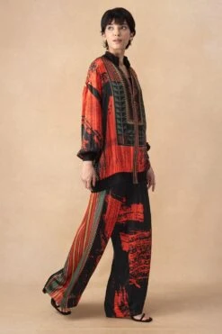 Nikita Mhaisalkar Red & Black Abstract Printed Co-ord Set 9 Nikita Mhaisalkar Red & Black Abstract Printed Co-ord Set -Inca Style Shop 251023nm6 4