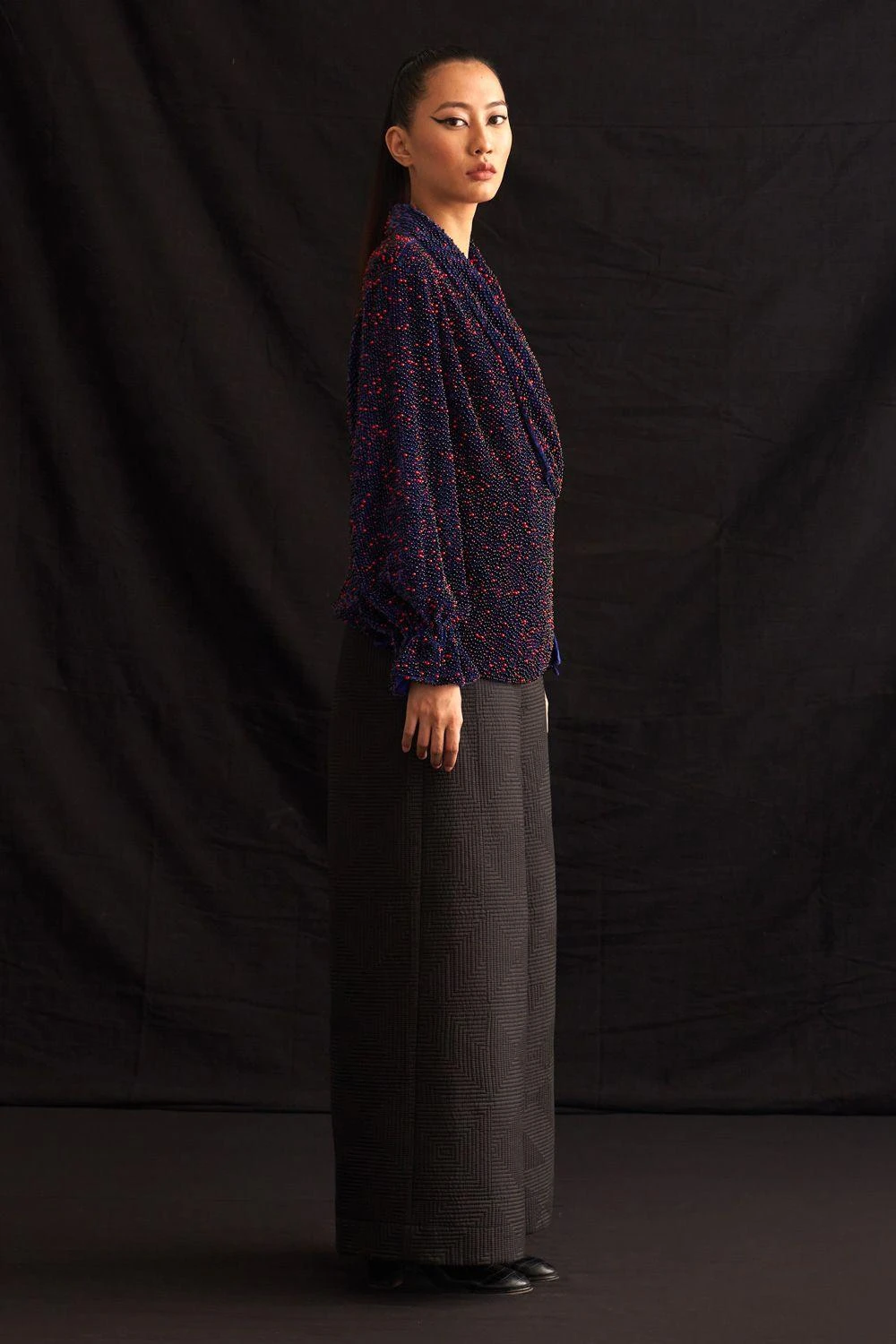 Amrich Beri Hand Embellished Wrap Jacket 2 Amrich Beri Hand Embellished Wrap Jacket - Image 2